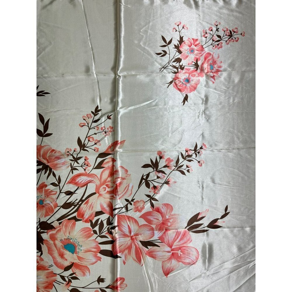 Colorful Floral‎ Beige Blush Brown Printed Fashion Scarve Long Shawl - Picture 12 of 14